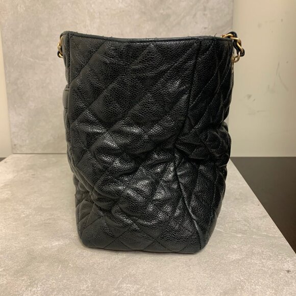 CHANEL TWO TONE CC TOTE VINTAGE LARGE HANDBAG AUTHENTIC - Picture 3 of 11